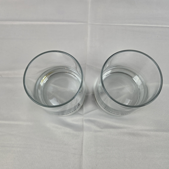 Johnnie Walker Whisky Glasses Black Letters Walking Rare Lot of 2 Vintage - Picture 6 of 8